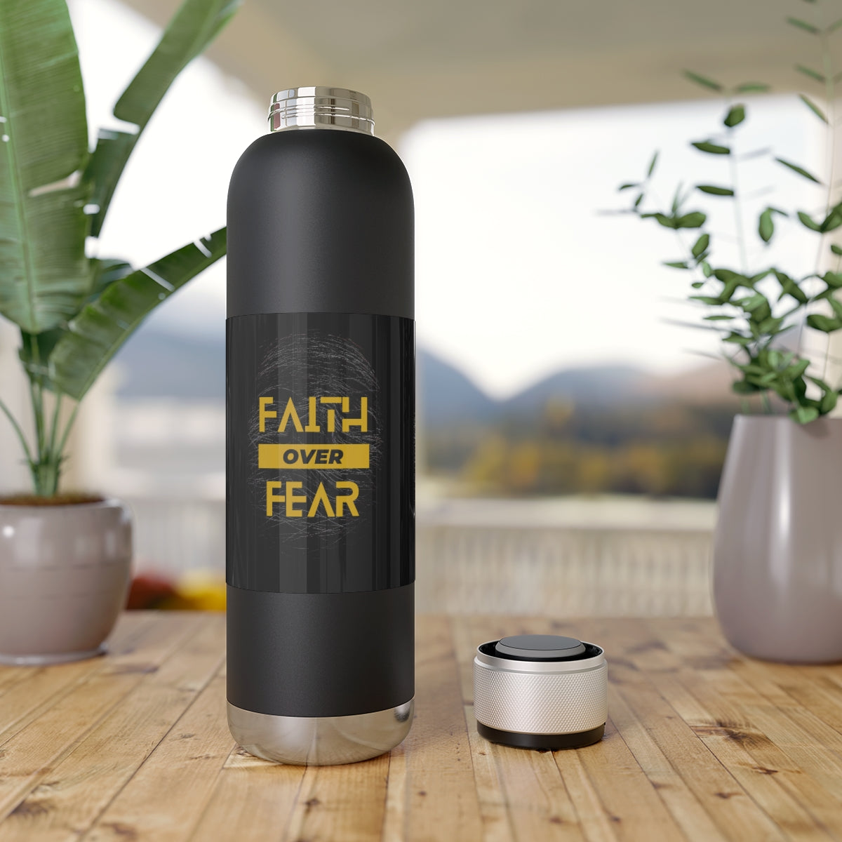 Faith Over Fear - Bluetooth Water Bottle