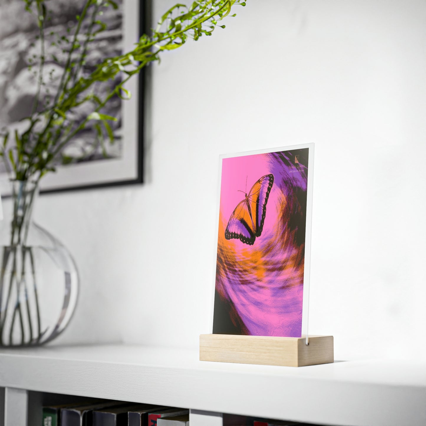 Space Butterfly - Acrylic Sign w/Wooden Stand (NBA P.S. Inspired)