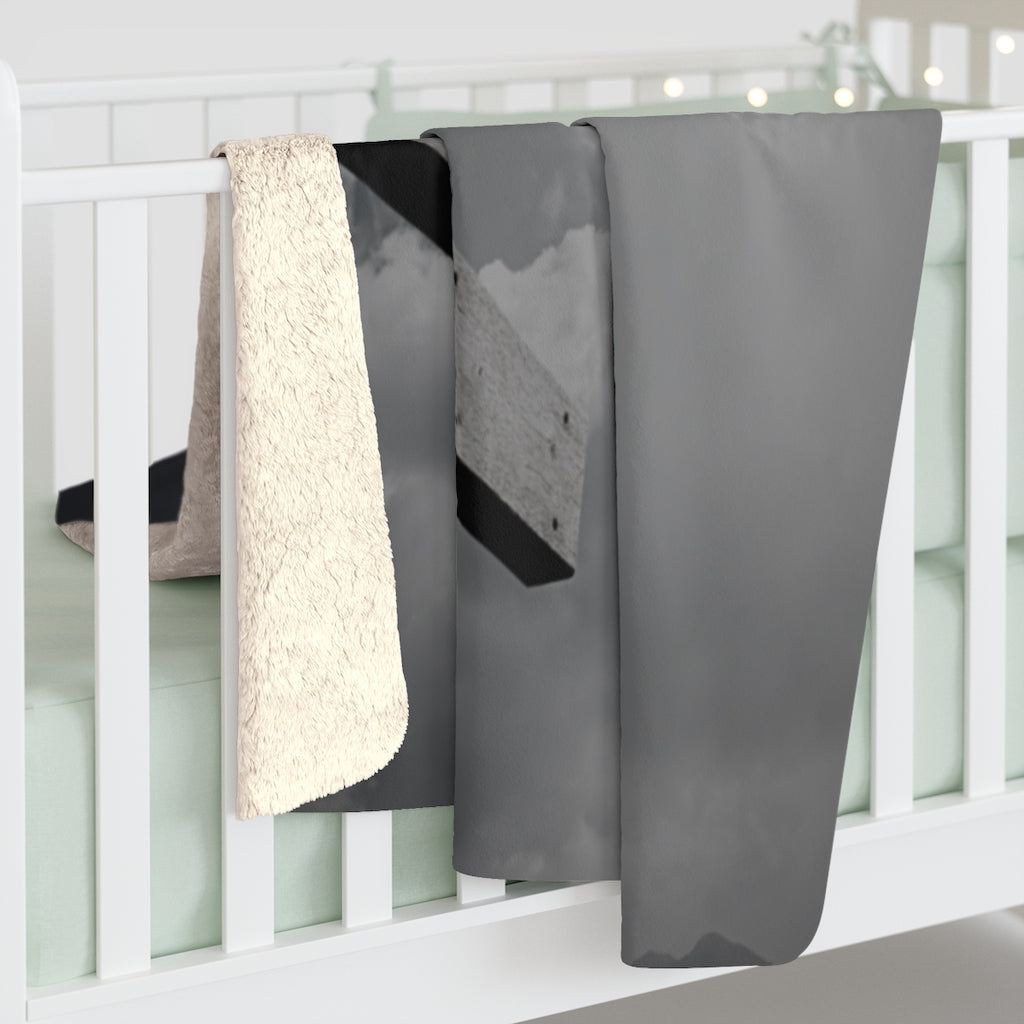 Cross In The Moonlight - Sherpa Fleece Blanket