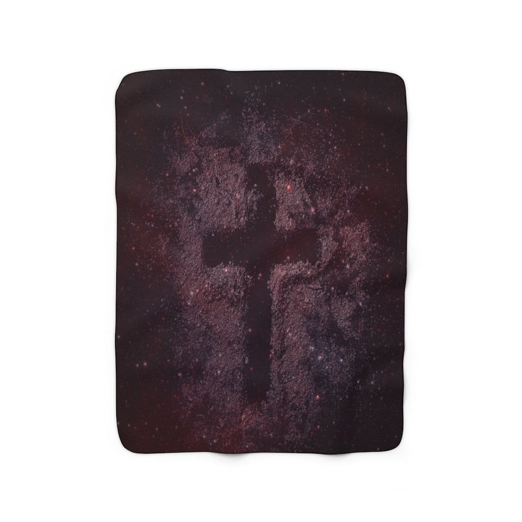 Cross In The Sand - Sherpa Fleece Blanket