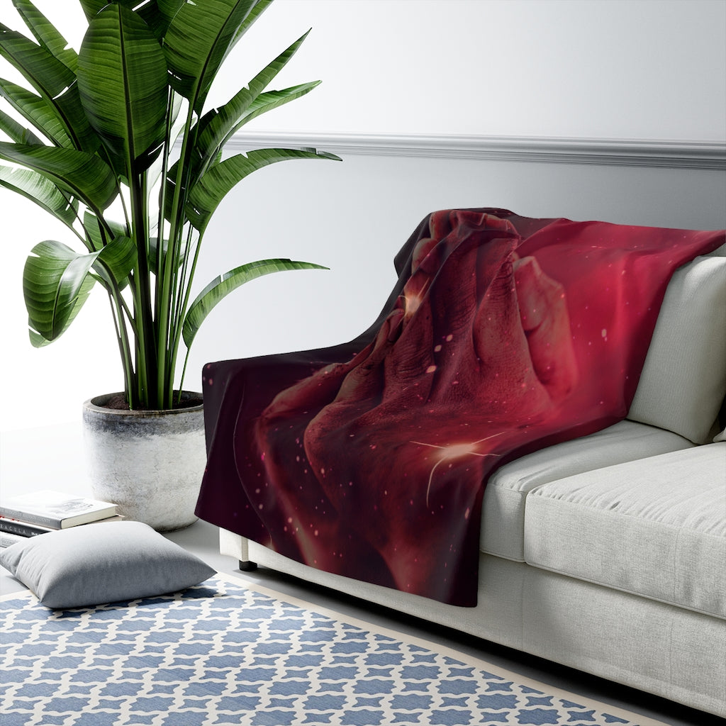 Galaxy Prayer Hands - Sherpa Fleece Blanket
