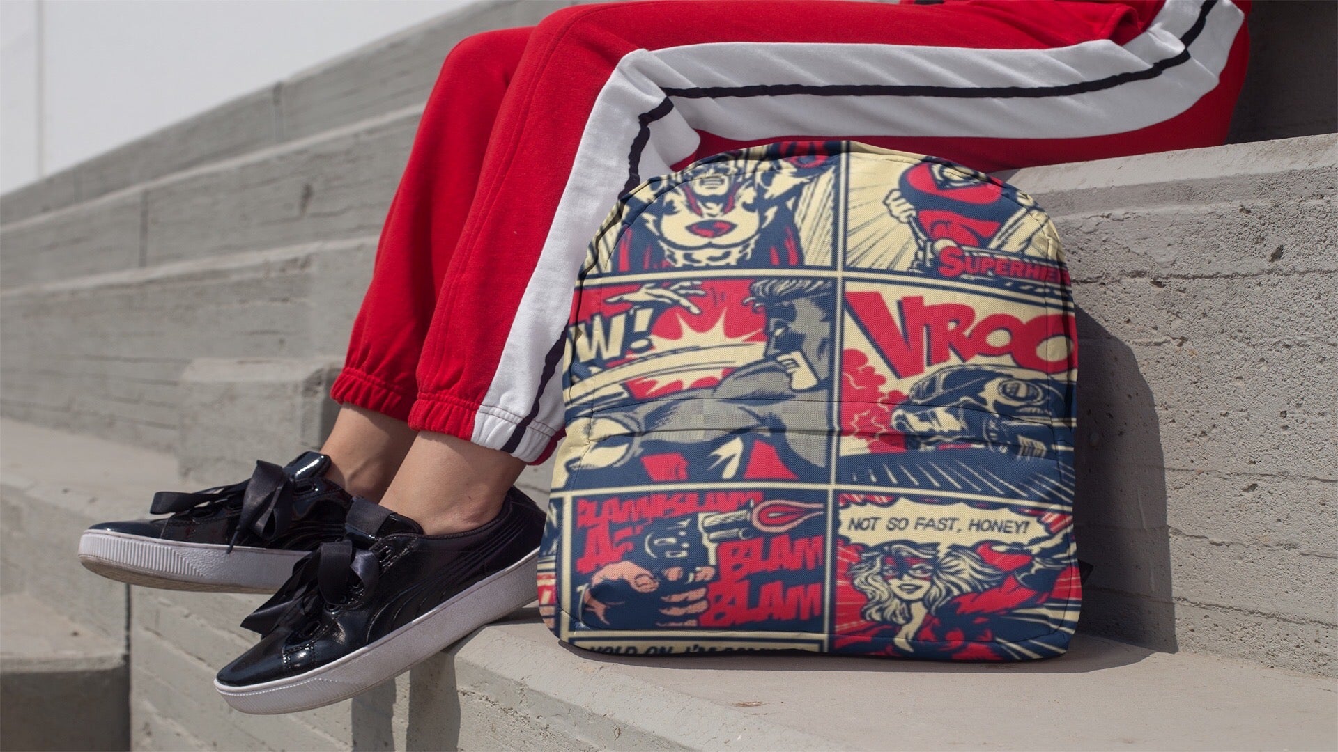 Comic Art - Large Backpack – Clarks Canvas