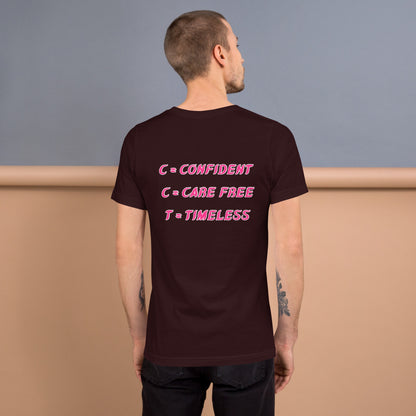 C.C.T. (Confident, Care-Free & Timeless) Shirt (Maroon)