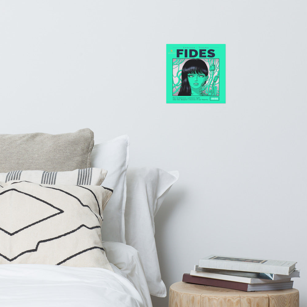 “Fides” - (Mint Green & Black) Poster