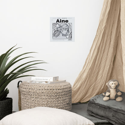 “Aine” (Grey & Black) Poster