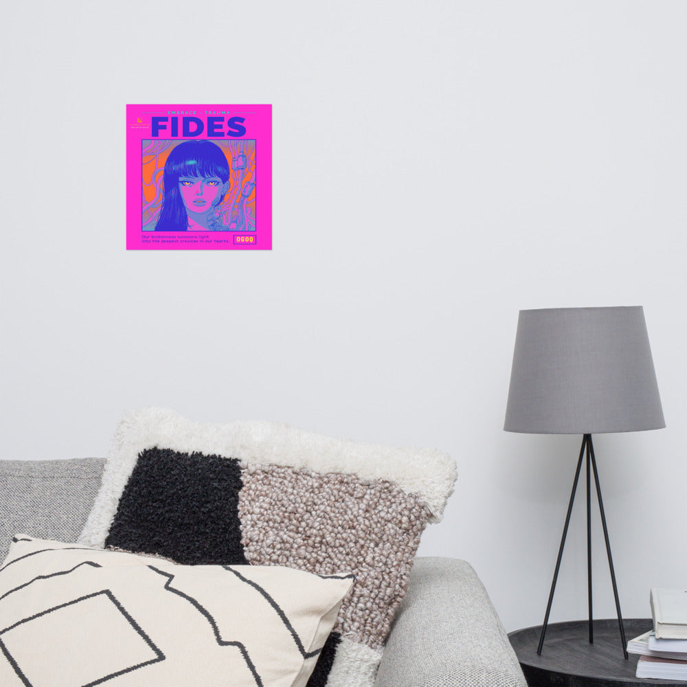 “Fides” - (Purple, Orange & Navy Blue) Poster