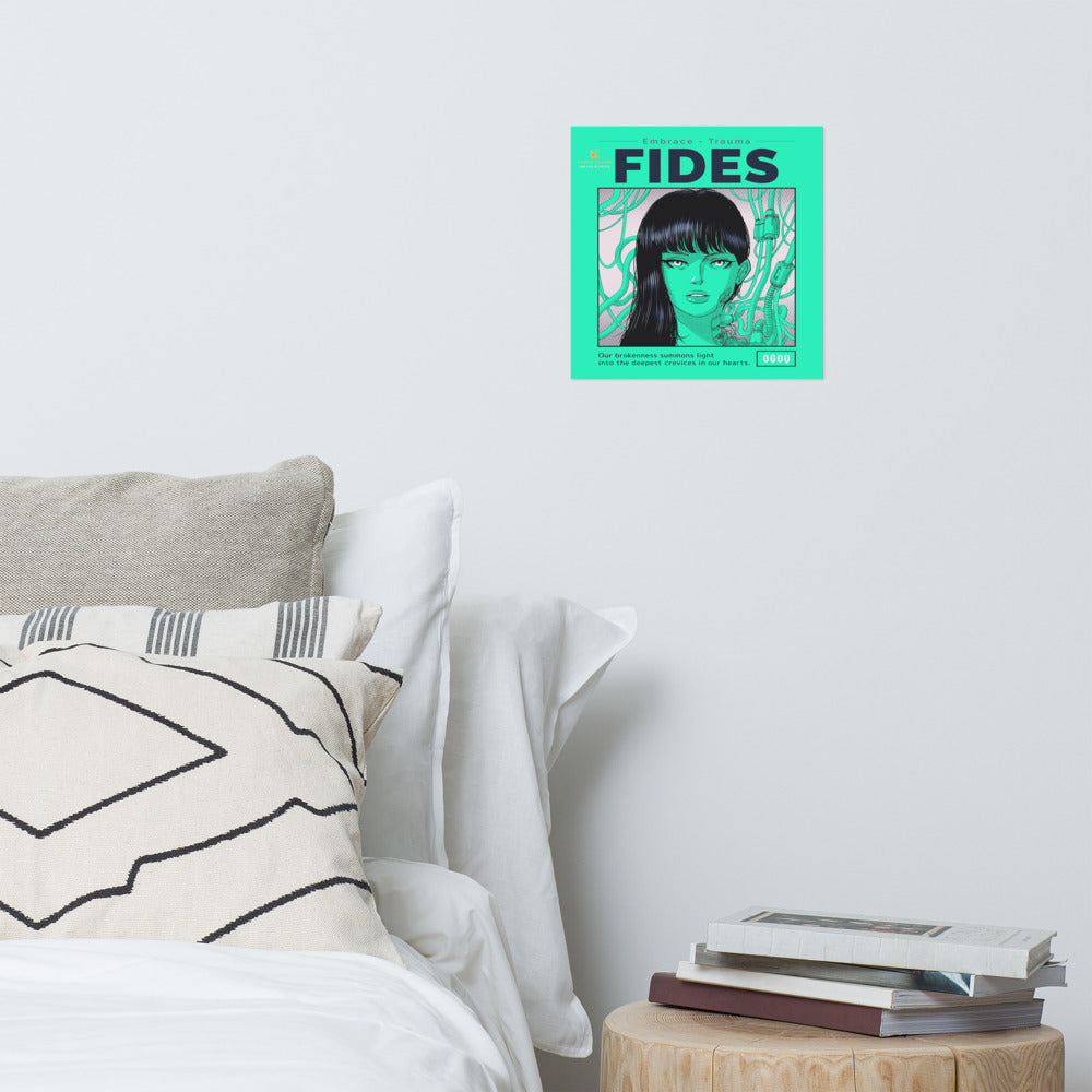 “Fides” - (Mint Green & Black) Poster