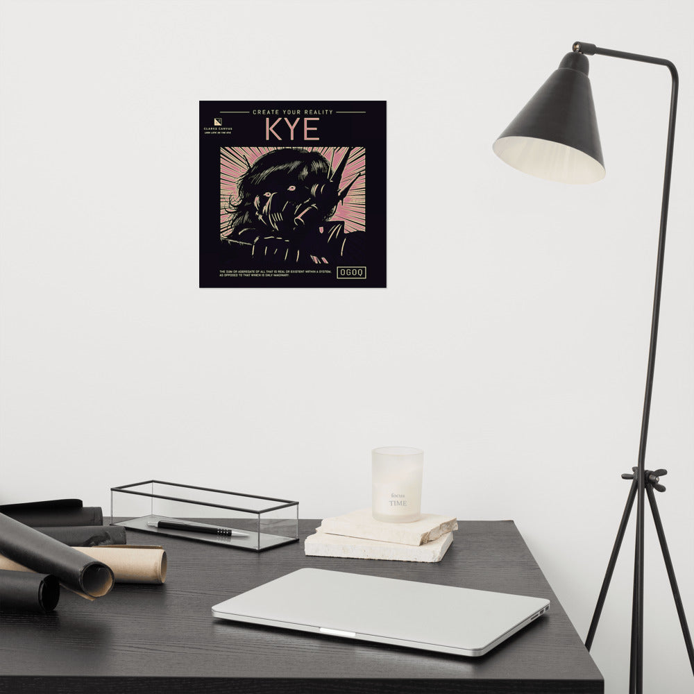 “Kye” (Black & Light Pink) Poster