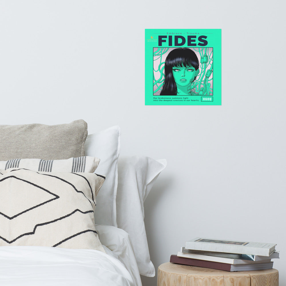 “Fides” - (Mint Green & Black) Poster