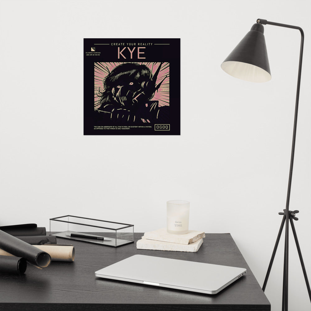 “Kye” (Black & Light Pink) Poster