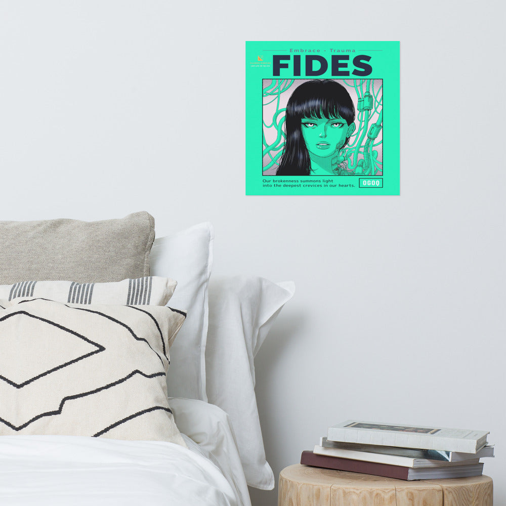 “Fides” - (Mint Green & Black) Poster