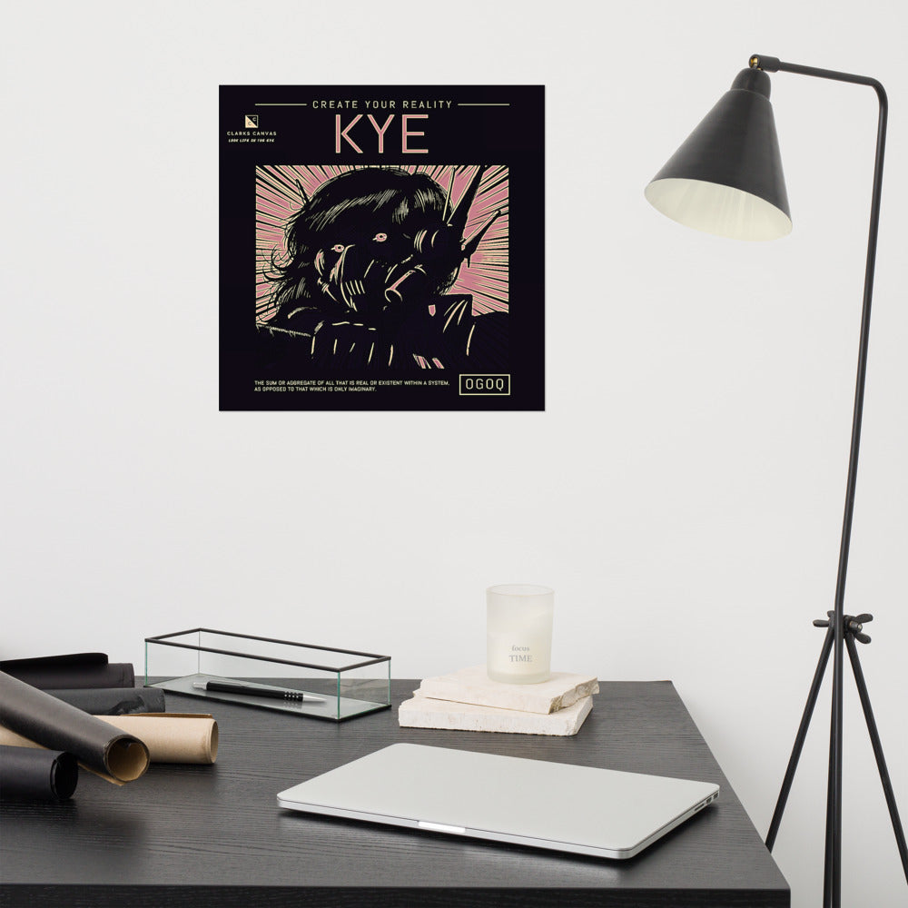 “Kye” (Black & Light Pink) Poster