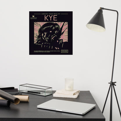 “Kye” (Black & Light Pink) Poster