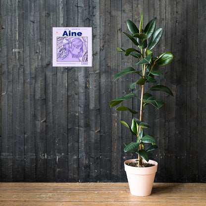 “Aine” (Purple & White) Poster