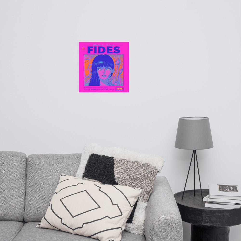 “Fides” - (Purple, Orange & Navy Blue) Poster