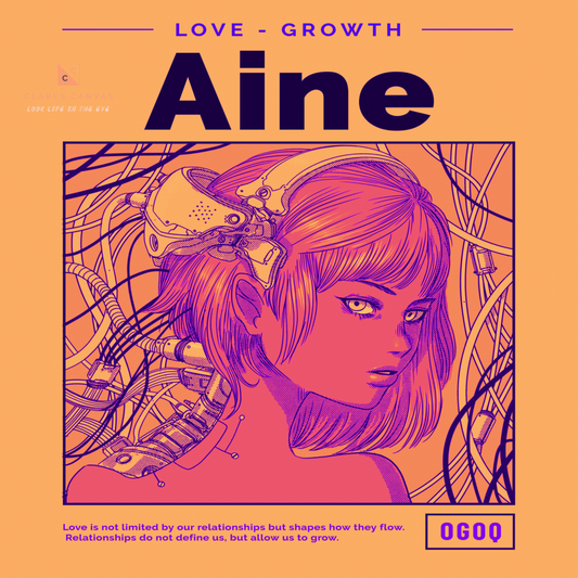 “Aine” (Red, Tan & Purple) Poster