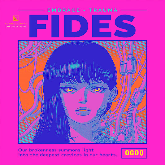 “Fides” - (Purple, Orange & Navy Blue) Poster