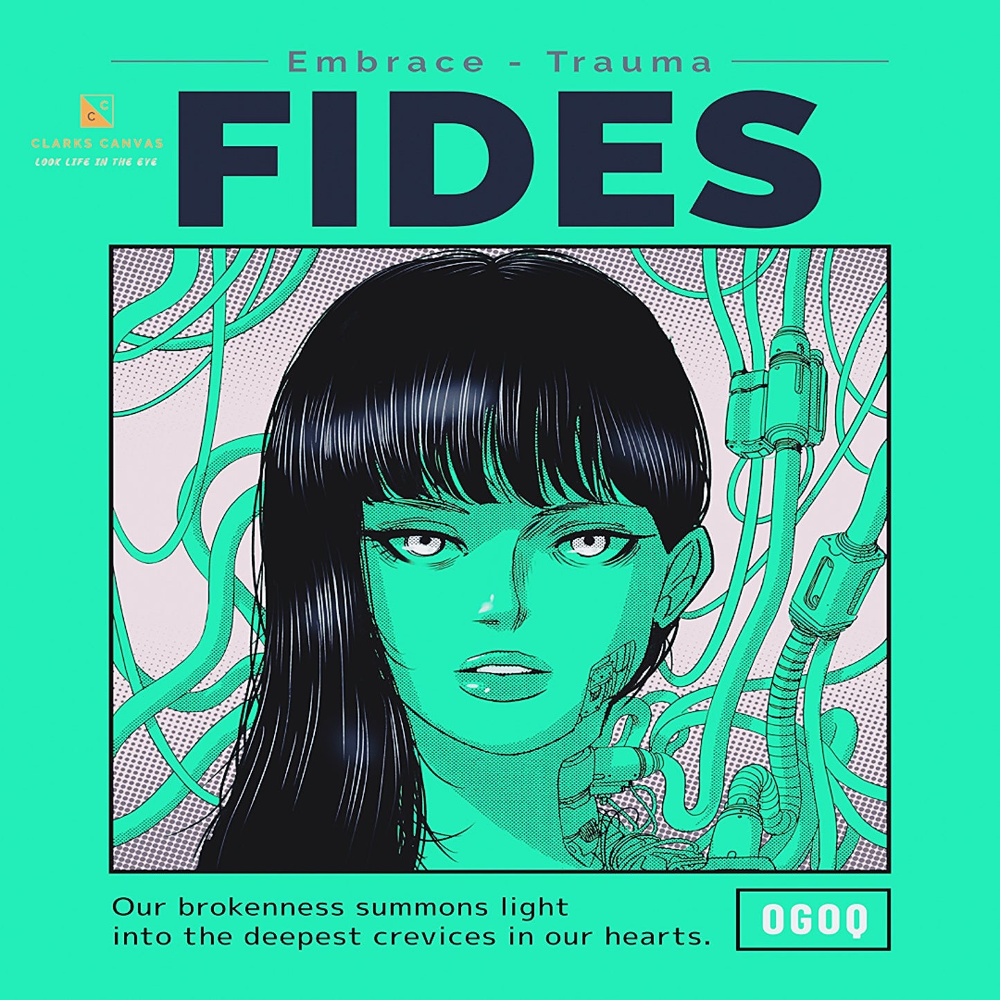 “Fides” - (Mint Green & Black) Poster