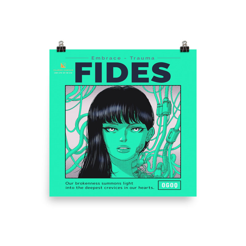 “Fides” - (Mint Green & Black) Poster