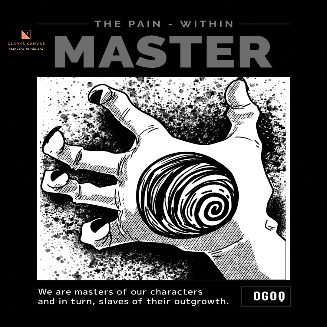 “Master The Pain - Within” (Black & White) Poster