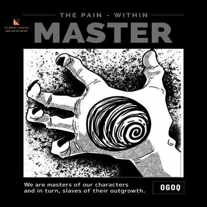 “Master The Pain - Within” (Black & White) Poster