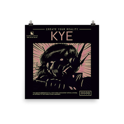 “Kye” (Black & Light Pink) Poster