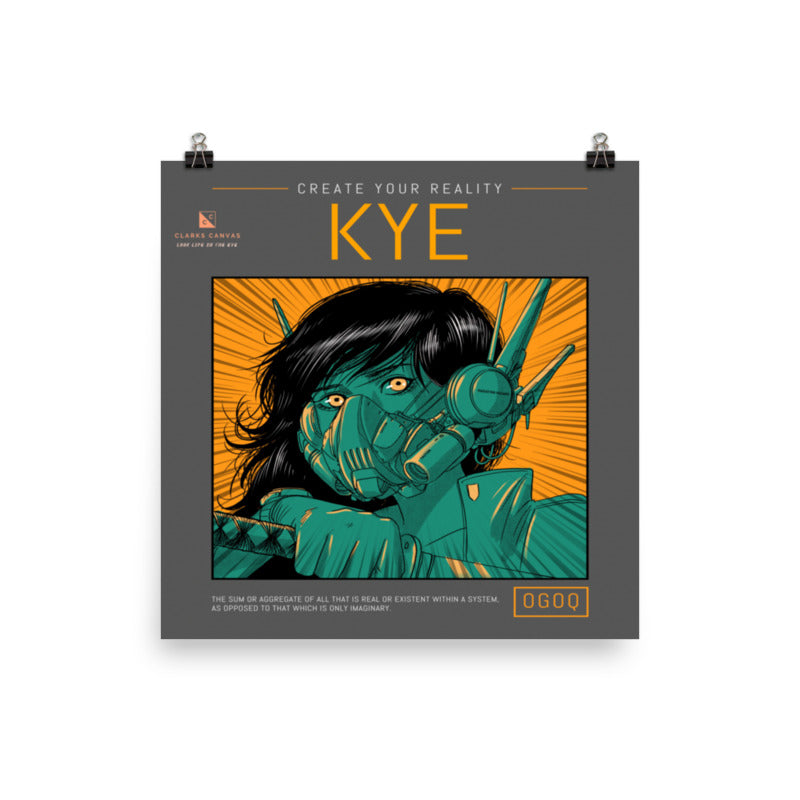 “Kye” (Green & Orange) Poster