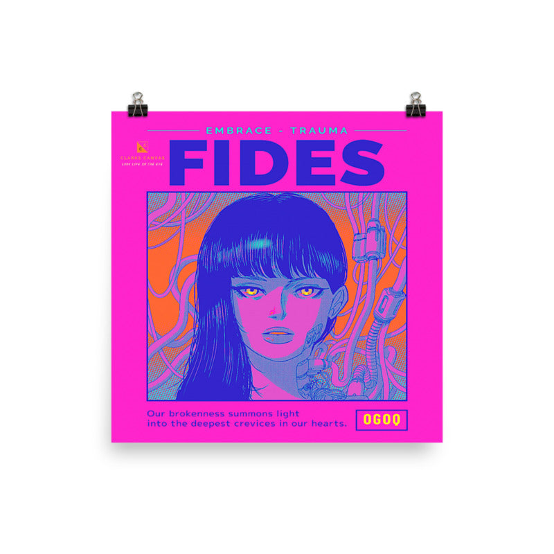 “Fides” - (Purple, Orange & Navy Blue) Poster