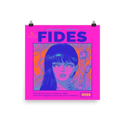 “Fides” - (Purple, Orange & Navy Blue) Poster