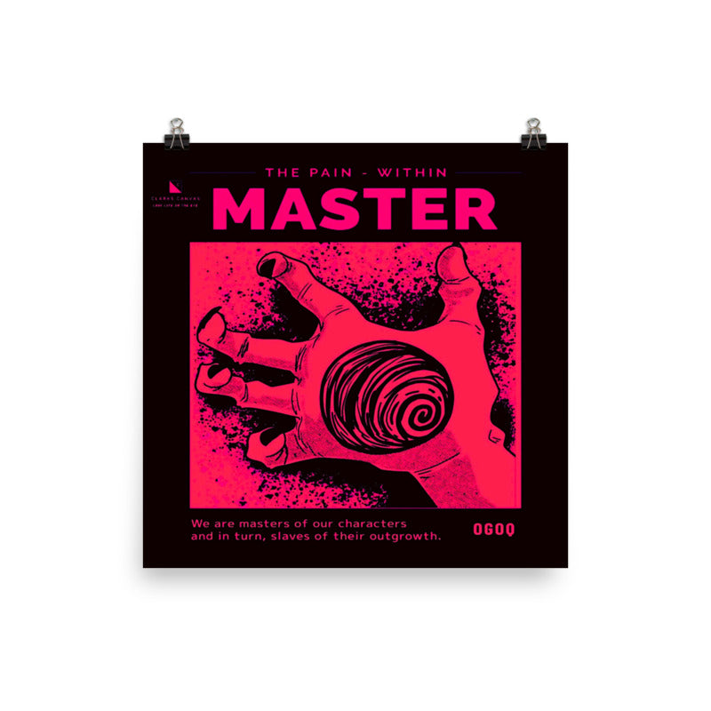 “Master The Pain - Within” (Red & Black) Poster