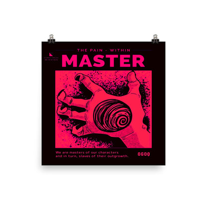 “Master The Pain - Within” (Red & Black) Poster