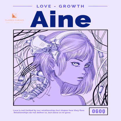 “Aine” (Purple & White) Poster