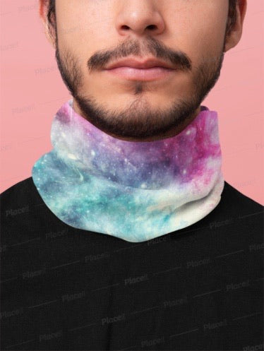 “Pink & Blue Galaxy” Neck Gaiter