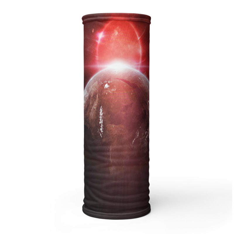 “The Earth & Red Moon” Neck Gaiter